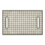 Beige And White Gingham Pattern Print Golf Cart Seat Cover