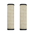 Beige And White Gingham Pattern Print Handle Covers