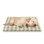 Beige And White Gingham Pattern Print Pet Cooling Mat Cover