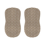 Beige And White Knitted Pattern Print Bar Stool Covers