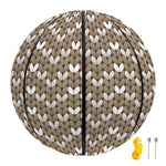 Beige And White Knitted Pattern Print Basketball
