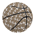 Beige And White Knitted Pattern Print Basketball