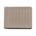 Beige And White Knitted Pattern Print Bifold Wallet