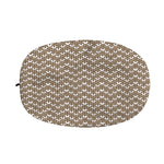 Beige And White Knitted Pattern Print Car Side Mirror Covers