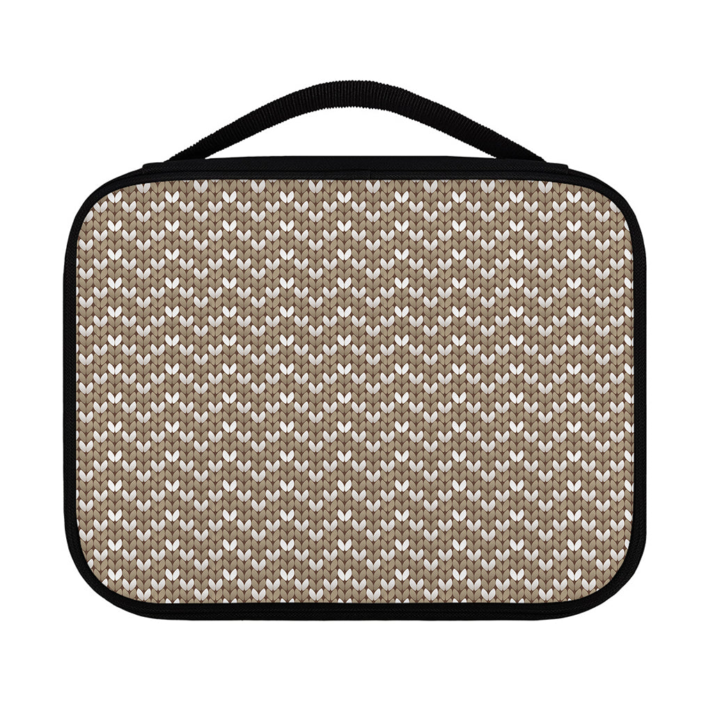 Beige And White Knitted Pattern Print Classic Bible Case