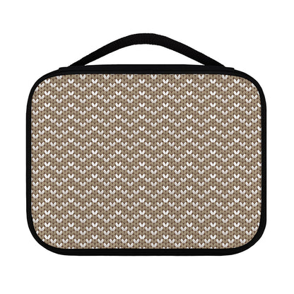 Beige And White Knitted Pattern Print Classic Bible Case