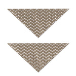 Beige And White Knitted Pattern Print Dog Bandana