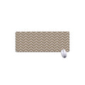 Beige And White Knitted Pattern Print Extended Mouse Pad