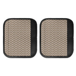 Beige And White Knitted Pattern Print Handle Covers