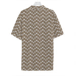 Beige And White Knitted Pattern Print Hawaiian Shirt