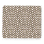 Beige And White Knitted Pattern Print Mouse Pad