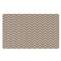 Beige And White Knitted Pattern Print Polyester Doormat