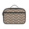Beige And White Knitted Pattern Print Portable Lunch Bag