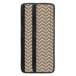 Beige And White Knitted Pattern Print Refrigerator Handle Covers