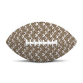 Beige And White Knitted Pattern Print Rugby Ball
