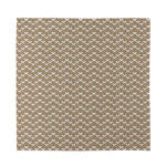Beige And White Knitted Pattern Print Silk Bandana