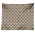 Beige And White Knitted Pattern Print Tapestry