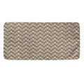 Beige And White Knitted Pattern Print Towel