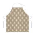Beige And White Polka Dot Pattern Print Adjustable Apron