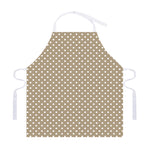 Beige And White Polka Dot Pattern Print Adjustable Apron