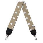 Beige And White Polka Dot Pattern Print Bag Strap