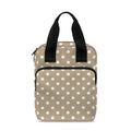 Beige And White Polka Dot Pattern Print Bible Tote Bag