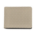 Beige And White Polka Dot Pattern Print Bifold Wallet