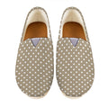 Beige And White Polka Dot Pattern Print Casual Shoes
