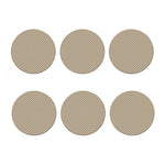 Beige And White Polka Dot Pattern Print Coaster Set