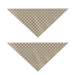 Beige And White Polka Dot Pattern Print Dog Bandana