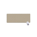 Beige And White Polka Dot Pattern Print Extended Mouse Pad