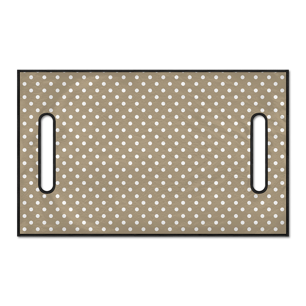Beige And White Polka Dot Pattern Print Golf Cart Seat Cover