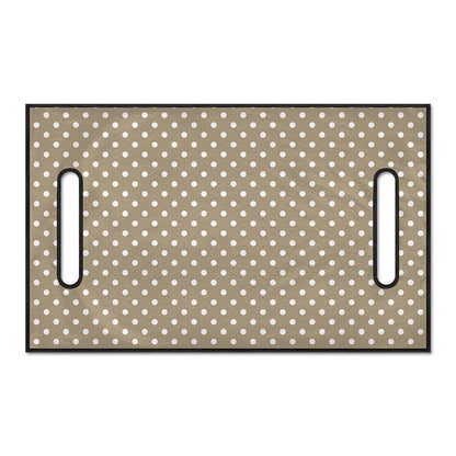 Beige And White Polka Dot Pattern Print Golf Cart Seat Cover