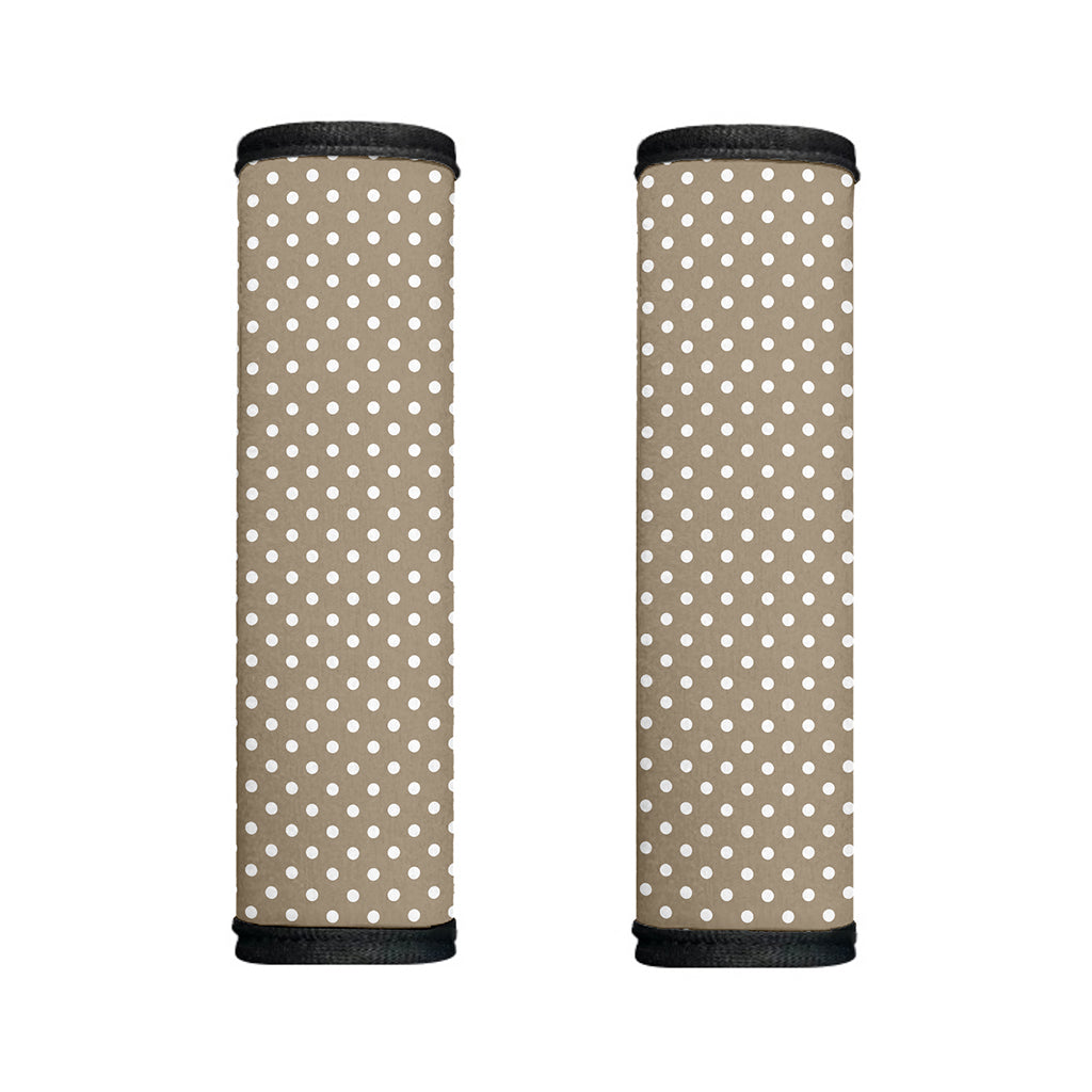 Beige And White Polka Dot Pattern Print Handle Covers