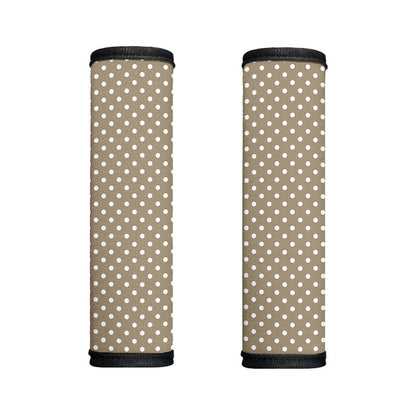 Beige And White Polka Dot Pattern Print Handle Covers