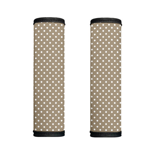 Beige And White Polka Dot Pattern Print Handle Covers