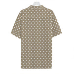 Beige And White Polka Dot Pattern Print Hawaiian Shirt