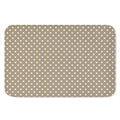 Beige And White Polka Dot Pattern Print Indoor Door Mat
