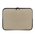 Beige And White Polka Dot Pattern Print Laptop Sleeve