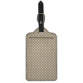 Beige And White Polka Dot Pattern Print Luggage Tag