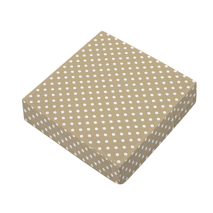 Beige And White Polka Dot Pattern Print Outdoor Seat Cushion Cover
