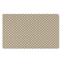 Beige And White Polka Dot Pattern Print Polyester Doormat