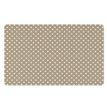 Beige And White Polka Dot Pattern Print Polyester Doormat