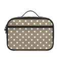 Beige And White Polka Dot Pattern Print Portable Lunch Bag
