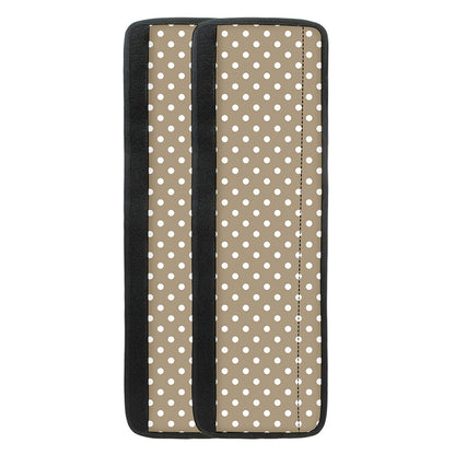 Beige And White Polka Dot Pattern Print Refrigerator Handle Covers
