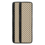 Beige And White Polka Dot Pattern Print Refrigerator Handle Covers