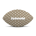 Beige And White Polka Dot Pattern Print Rugby Ball