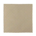 Beige And White Polka Dot Pattern Print Silk Bandana