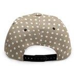 Beige And White Polka Dot Pattern Print Snapback Cap