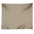 Beige And White Polka Dot Pattern Print Tapestry